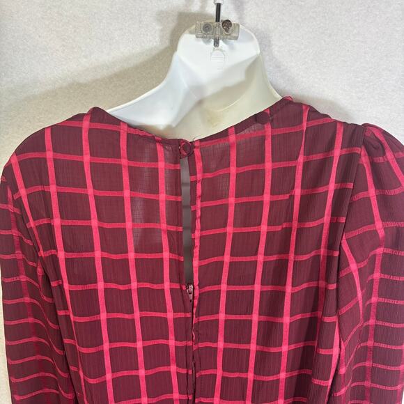 NWT B Darlin Dress Sz 9/10 Plaid Long Sleeve Lined Fit Flare Mini Holiday Party - Picture 3 of 8